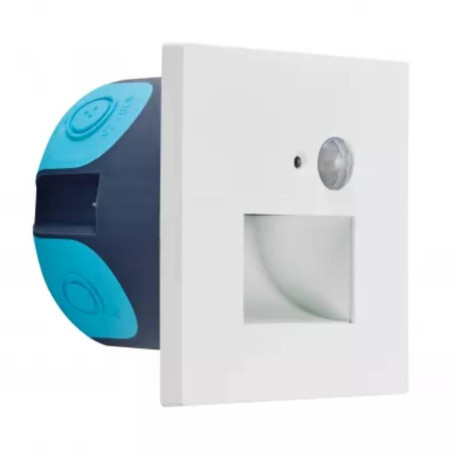 Encastré de mur WALL CCT SENSOR Aric - 2W - 2700/3200/4000 K - IP44 - Blanc - Avec détecteur