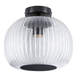 Plafonnier Ruya Paulmann - 20W max - E27 - Dimmable - Noir mat/Verre