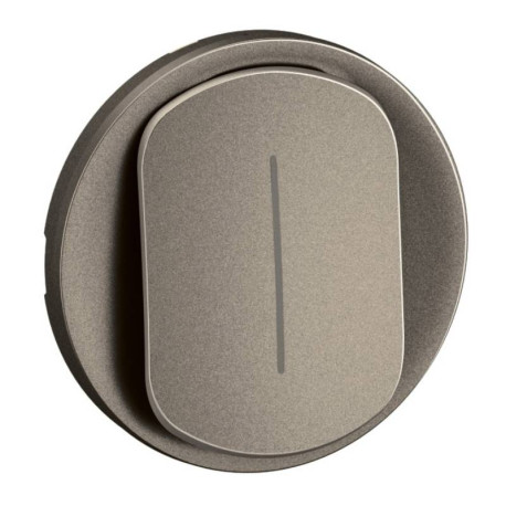 Enjoliveur Céliane pour interrupteur ou va-et-vient témoin Legrand - Titanium