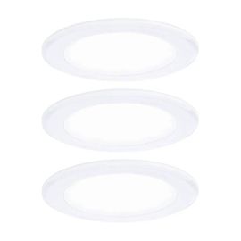 Lot de 3 spots LED encastrés pour meubles Paulmann - Rond - Ø 65mm - 3x2,5W - 4000K - Blanc