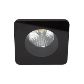 Spot LED encastré fixe IPHO 82 SD Indigo - Carré - 9W - 3000K - IP65 - Noir - Dimmable