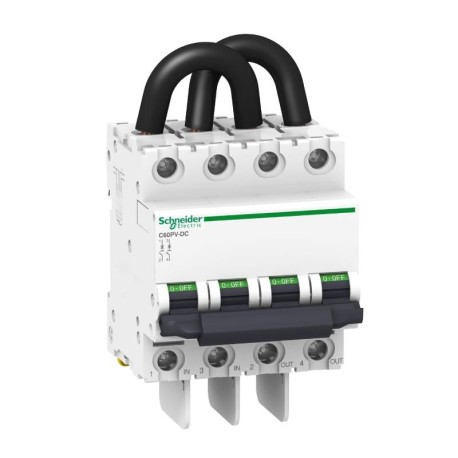 Disjoncteur photovoltaïque C60PV-DC Schneider Electric - 10A - 800VDC - 2P - Courbe B - Peignable