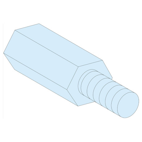 Lot de 4 entretoises hexagonales PrismaSeT G Active Schneider Electric - M6 - H.23mm - Acier inoxydable