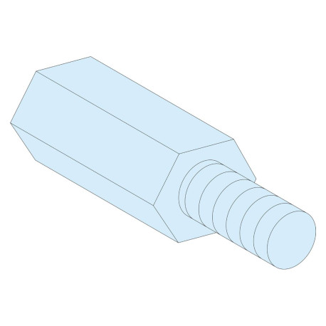 Lot de 4 entretoises hexagonales PrismaSeT G Active Schneider Electric - M6 - H.55mm - Acier inoxydable