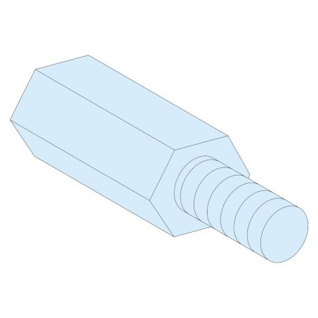 Lot de 4 entretoises hexagonales PrismaSeT G Active Schneider Electric - M6 - H.40mm - Acier inoxydable