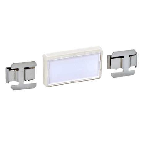 Lot de 12 étiquettes enfichables et clipsables PrismaSeT G Active Schneider Electric - 18x72mm - Blanc