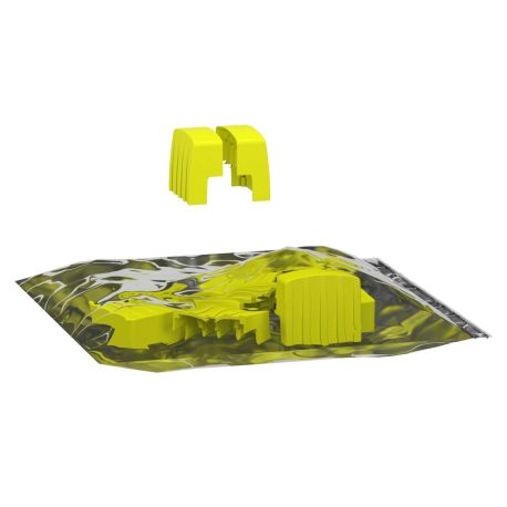 Lot de 10 flasques latérales pour peigne 4P Linergy FH Schneider Electric - Jaune