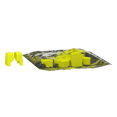 Lot de 10 flasques latérales pour peigne 3P Linergy FH Schneider Electric - Jaune