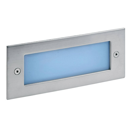 Spot LED encastré mural DINO Aric - 1.5W - Bleu - IP54 - Alu anodisé/ Inox