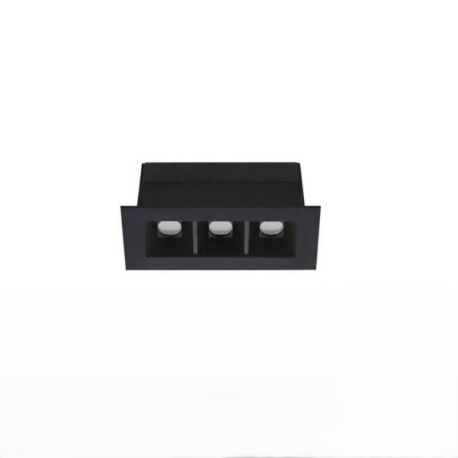 Spot encastré basse luminance Dots Indigo - L.102mm - 6W - 3000K - Dimmable - Noir mat