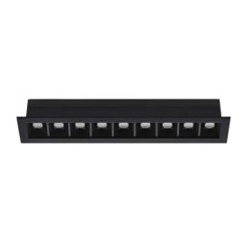 Spot encastré basse luminance Dots Indigo - L.262mm - 16W - 3000K - Dimmable - Noir mat