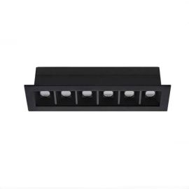 Spot encastré basse luminance Dots Indigo - L.182mm - 12W - 3000K - Dimmable - Noir mat
