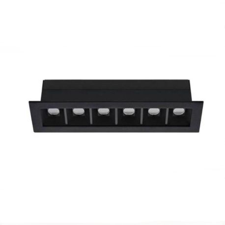 Spot encastré basse luminance Dots Indigo - L.182mm - 12W - 3000K - Dimmable - Noir mat