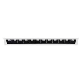 Spot encastré basse luminance Dots Indigo - L.342mm - 20W - 3000K - Dimmable DALI - Blanc mat