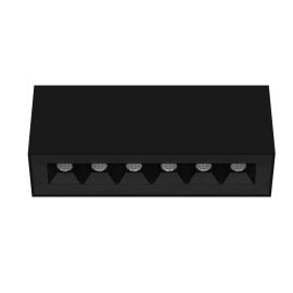 Plafonnier LED fixe Dots C Indigo - L.188mm - 12W - 3000K - Dimmable - Noir mat