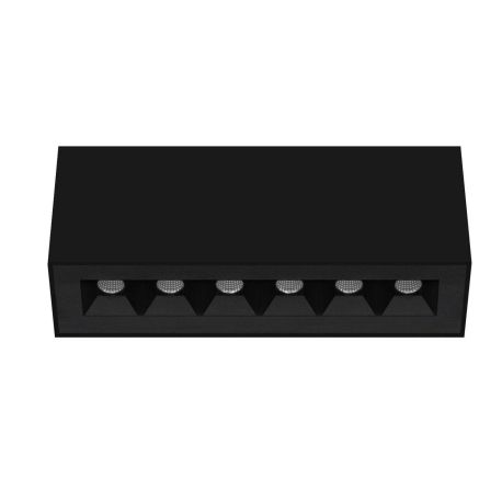 Plafonnier LED fixe Dots C Indigo - L.188mm - 12W - 3000K - Dimmable - Noir mat