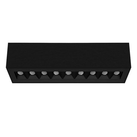 Plafonnier LED fixe Dots C Indigo - L.268mm - 16W - 3000K - Dimmable - Noir mat