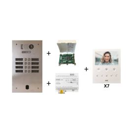 Kit vidéo préprogrammé 7 boutons Urmet - Système 2Voice - Platine 2 rangées