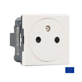 Legrand 278111L - Prise 2P+T Mosaic surface - EU - Eclips de protection - Blanc