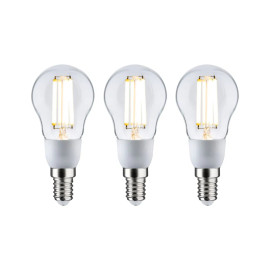 Lot de 3 ampoules LED filament sphériques Paulmann - E14 - 2,5W - 525LM - 3000K