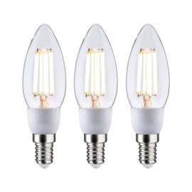 Lot de 3 ampoules LED Bougies Eco-Line Paulmann - E14 - 2,5W - 525lm - 3000K