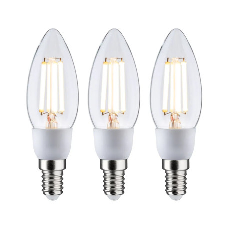 Lot de 3 ampoules LED Bougies Eco-Line Paulmann - E14 - 2,5W - 525lm - 3000K