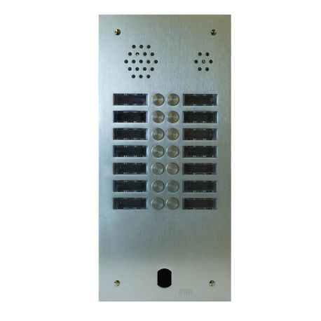 Platine de rue 2 rangées 14 boutons Urmet - Système 2Voice - Aluminium