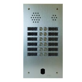 Platine de rue 2 rangées 12 boutons Urmet - Système 2Voice - Aluminium