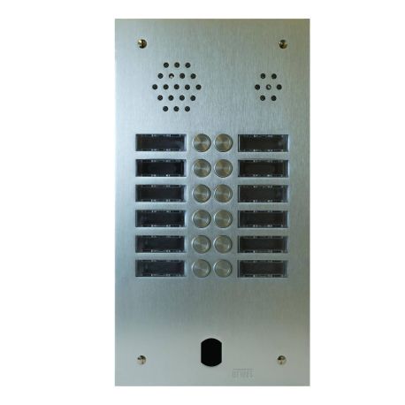 Platine de rue 2 rangées 12 boutons Urmet - Système 2Voice - Aluminium