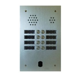 Platine de rue 2 rangées 8 boutons Urmet - Système 2Voice - Aluminium