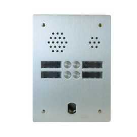 Platine de rue 2 rangées 4 boutons Urmet - Système 2Voice - Aluminium