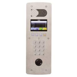 Platine de rue à défilement 2Voice Urmet - Écran 4" TFT - Perçage T25 - Spécial bord de mer - Inox/ Inox