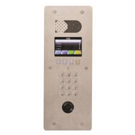 Platine de rue à défilement 2Voice Urmet - Écran 4" TFT - Perçage T25 - Format DB - Inox/ Inox