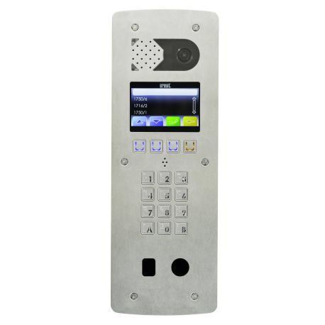 Platine de rue à défilement 2Voice Urmet - Écran 4" TFT - Double perçage T25 - Inox/ Inox
