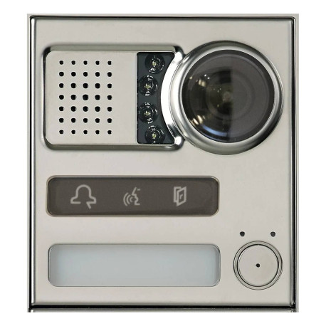 Module audio/vidéo 2voice Sinthesi-Steel Urmet - 1 bouton - pour plaque à touche d'appel - Inox