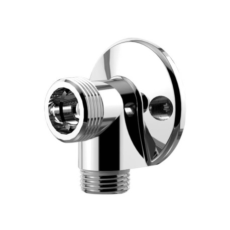 Jeu de deux raccords appliques renforcés Delabie - M1/2" - M3/4" - Sans écrous - Laiton chromé