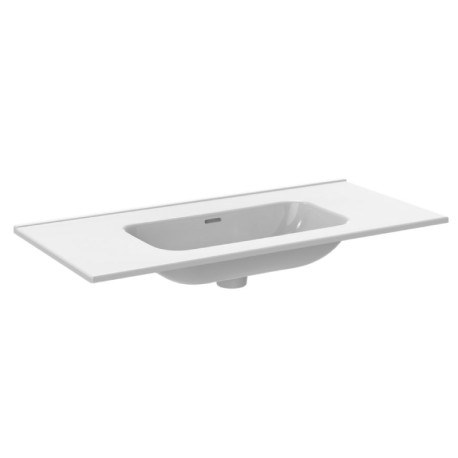 Plan vasque Aquance - 1 vasque - 61 cm - Blanc brillant