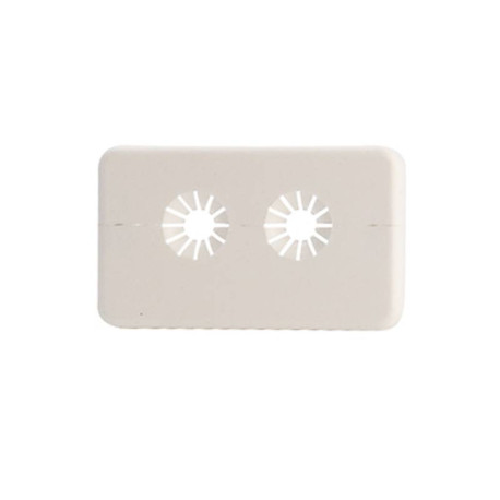 Rosace double Giacomini - Entraxe 50mm - Pour tube Ø 12 à 18 mm - Plastique - Blanc