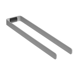 Porte-serviettes 2 barres ALUR Pellet - Gris mat