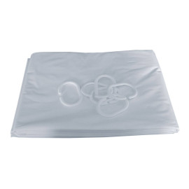 Rideau de douche PVC Pellet - 120x180cm - Blanc