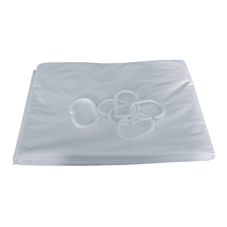 Rideau de douche PVC Pellet - 120x180cm - Blanc