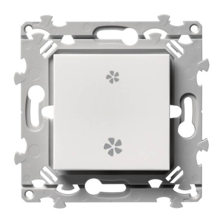 Inter VMC Duo Essensya Hager - Bouton poussoir/Va-et-vient - 10A - Blanc