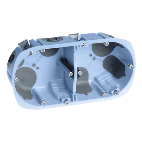 Boite d'encastrement pour cloison sèche - XL Air'Métic - 2 postes - Ø 67mm - Profondeur 47mm - Entraxe 71 mm