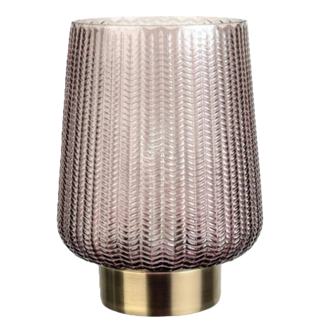 Lampe à poser Fancy Glamour Pauleen - E27 - 2700K - 40Lm - Taupe/Laiton