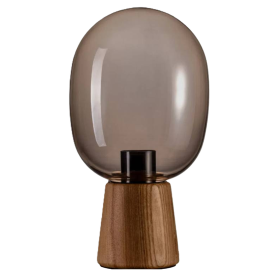 Lampe à poser Mystical Gleam Pauleen - E27 - 20W - Verre fumé/Bois