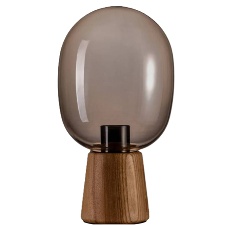 Lampe à poser Mystical Gleam Pauleen - E27 - 20W - Verre fumé/Bois