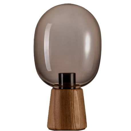 Lampe à poser Mystical Gleam Pauleen - E27 - 20W - Verre fumé/Bois