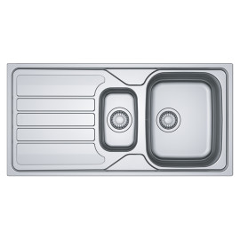 Évier Flash FLN 651 Franke - A encastrer - 1 cuve 1/2 & 1 égouttoir réversible - Inox