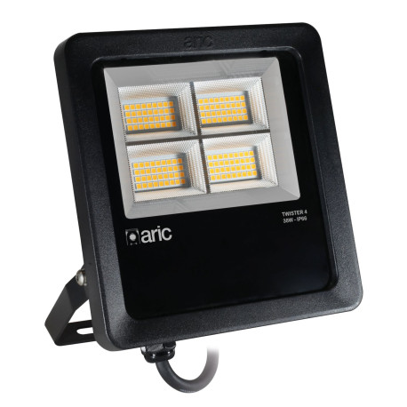 Projecteur extérieur LED TWISTER 4 Aric - 38W - 3000K - Noir