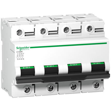 Disjoncteur Acti9 C120N Schneider Electric - 4P - 100A - Courbe C